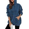Women's Fashionable Casual Hooded Pullover Vintage Washed Drop-shoulder Long-sleeved Loose Sweater
