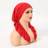 Solid Color Pre-Tied Hijab Wrap Head Scarf Muslim Turban Bonnet for Women Inner Hat Turbantes Cap