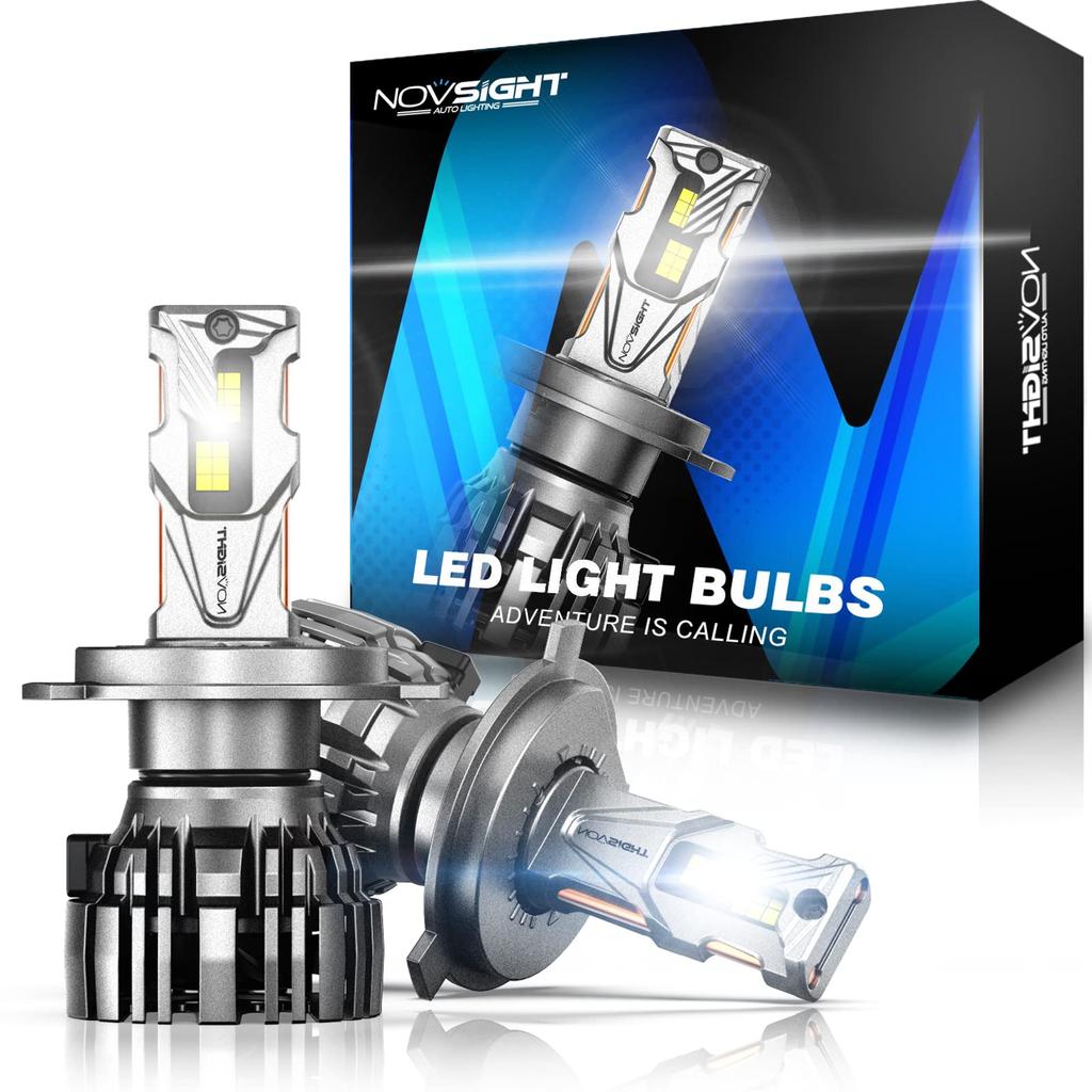 NOVSIGHT H4 LED Vehicle Inspection 140W for Cars and Super Pack of 2 Hi/Lo Headlights, 30,000lm (15,000lm2), Compliant, (70W2), 6500k, 12V,