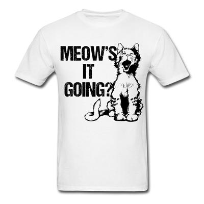 Wie geht's Mau? T-Shirt für faule Katzenliebhaber Größe S-6XL