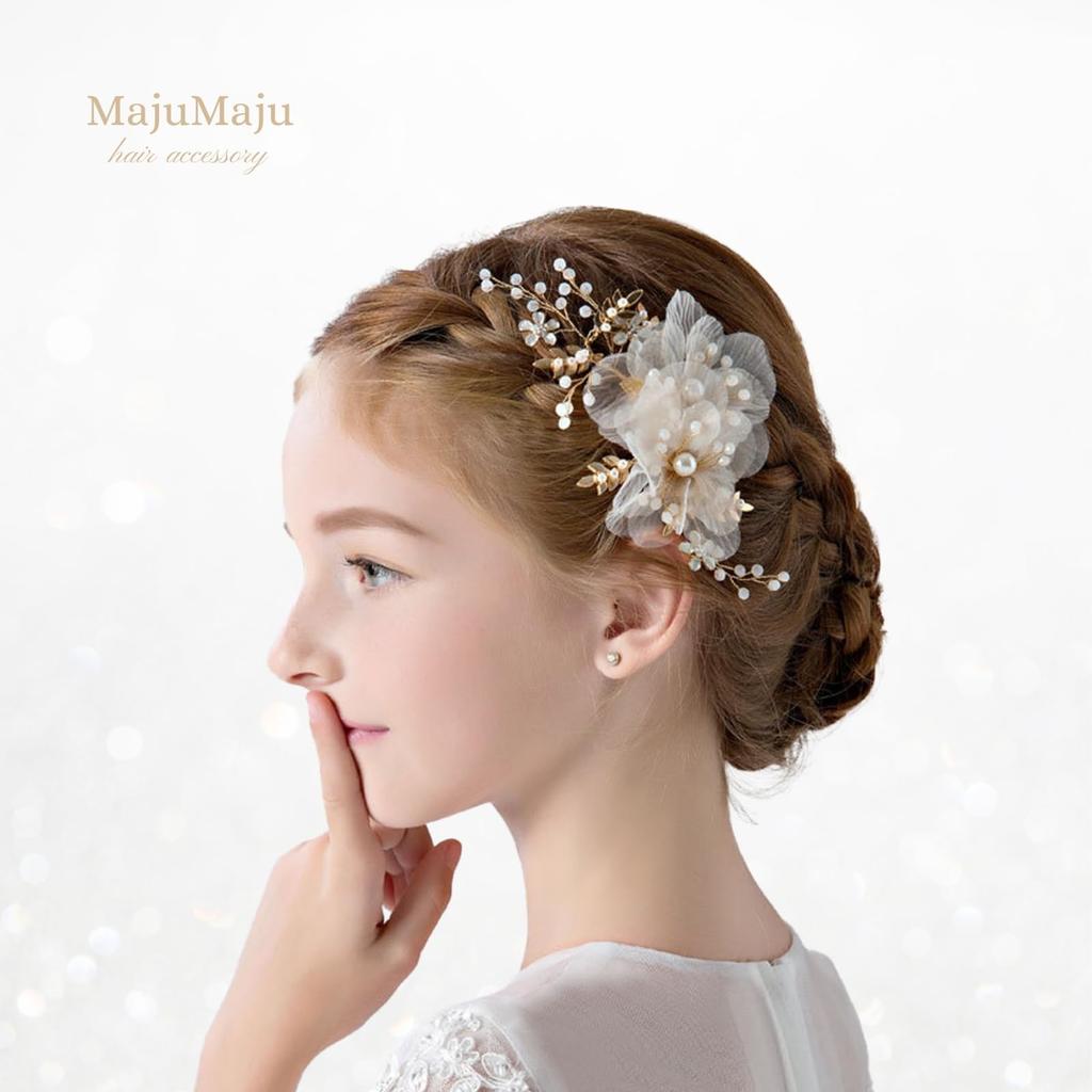 Hair Accessories Piano Recital Head Dress Girls Children Handmade Arrangement Hair Ornament [MajuMaju] (A) (PMA08)