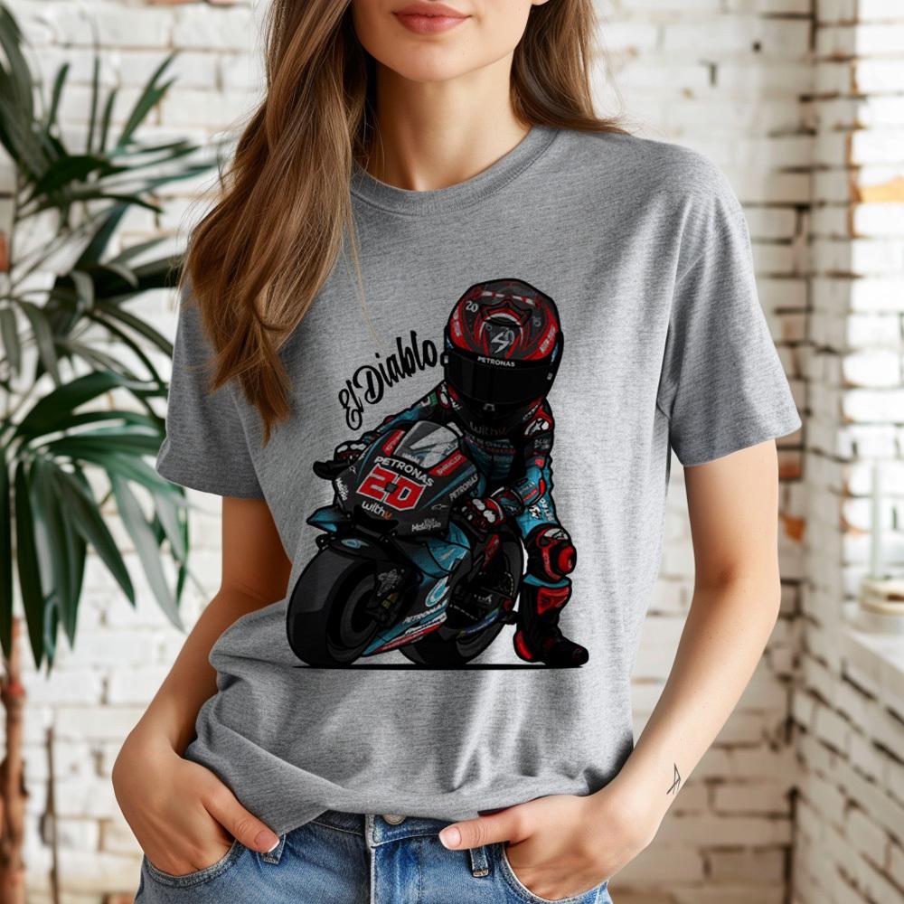 Fabio Quartararo T Shirt Female 80s Trendy Harajuku  Pastel 2000s Tshirt Grunge Hip Hop Pop Culture 2000s Women Comfortable