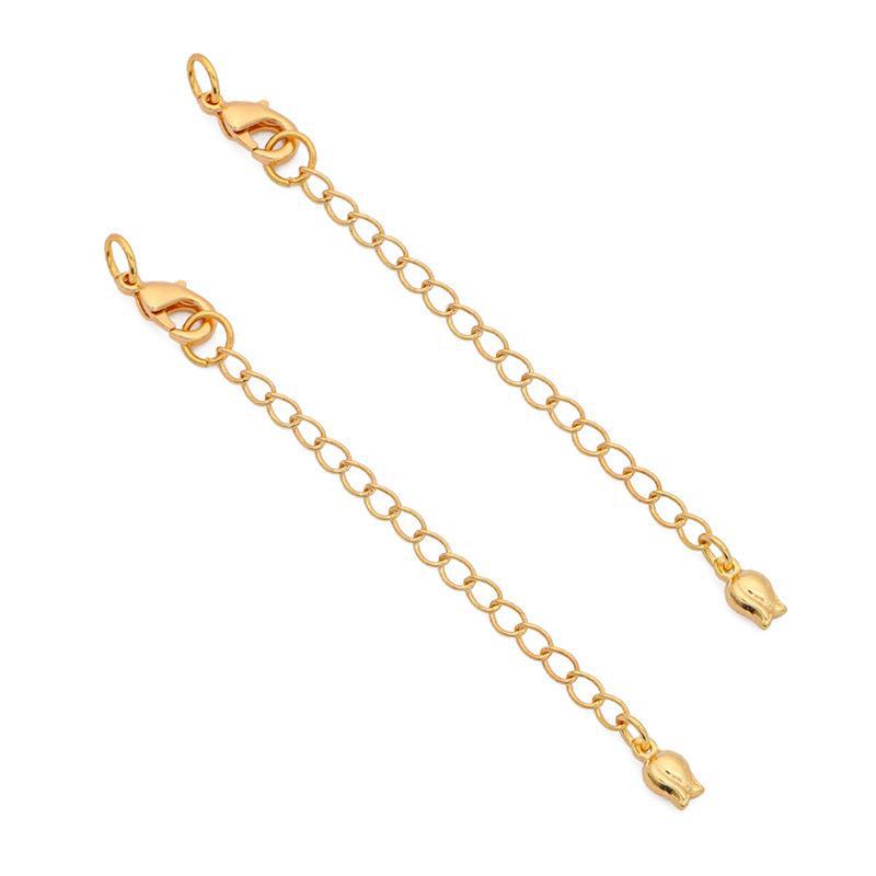 Color-Protective 14K Gold-Plated Tail Chain Extension for DIY Jewelry