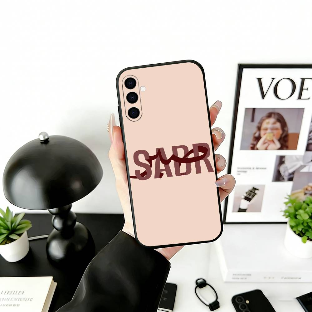 Sabr Patience Arabic Phone Case Black Silicone Soft For Samsung Galaxy A73,A72,A71,A70,A53,A52,A51