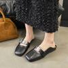 Fashion Elegant Women Marie Janes Shoes Square Toe Flats Loafers Casual Woman Shoes New 2025 Spring Buckle Sandals Shallow Zapatos Mujer