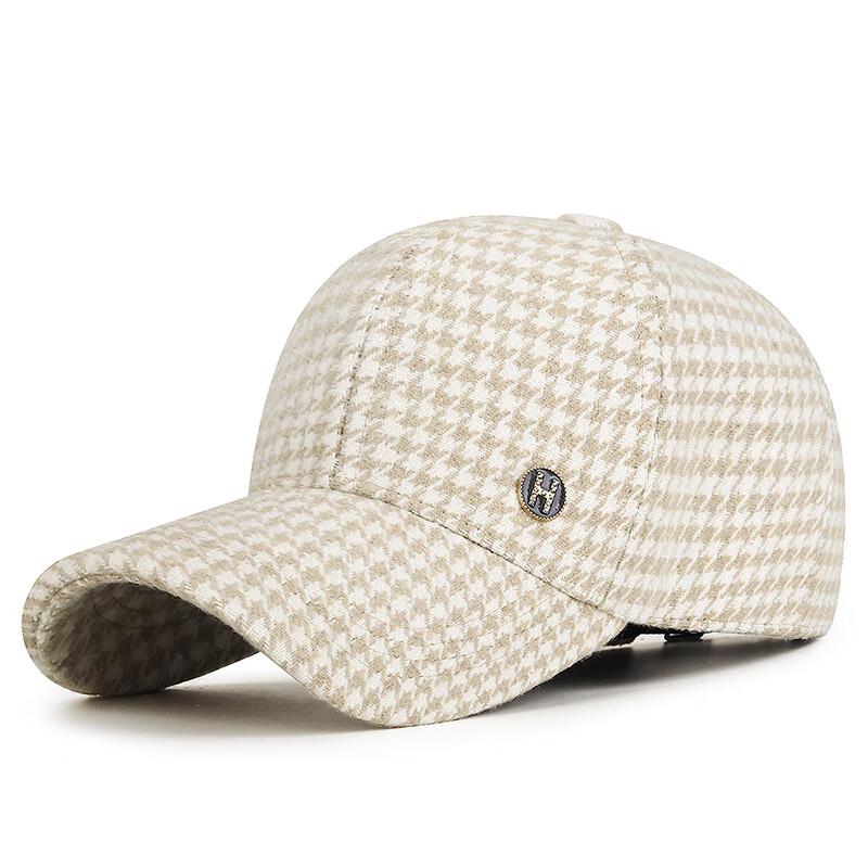 ZHENYUEQI Autumn/Winter Houndstooth Baseball Cap Adjustable
