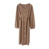 Japanese Vintage Style V-neck High Waist Lace Up Waist Dress