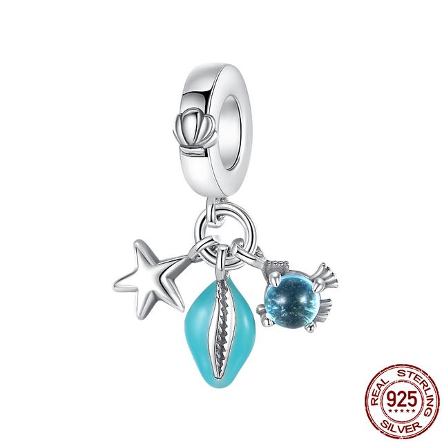 925 Sterling Silver Magic Color Chameleon Luminous Series Beads Suitable Fit Bracelet Charm Ms Jewelry Gift 