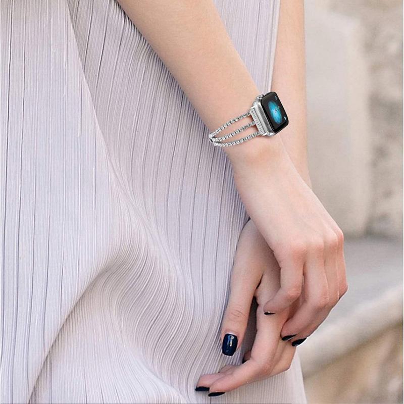 Suitable for Apple Watch Straps, with Exquisite Diamond Bow Inlay Strap