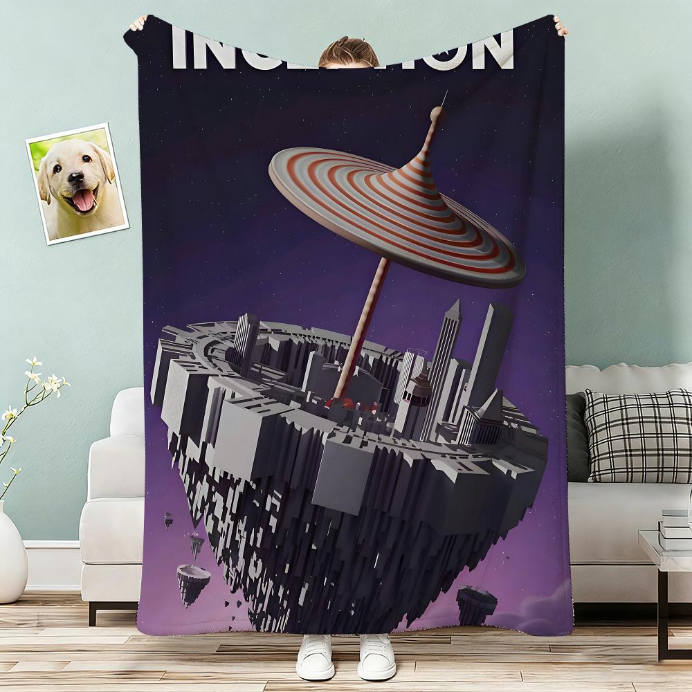 Classic Science Movie Nolan's works Inception Throw Lightweight 240g Flannel Blanket Soft Skin-friendly for Summer Cooling