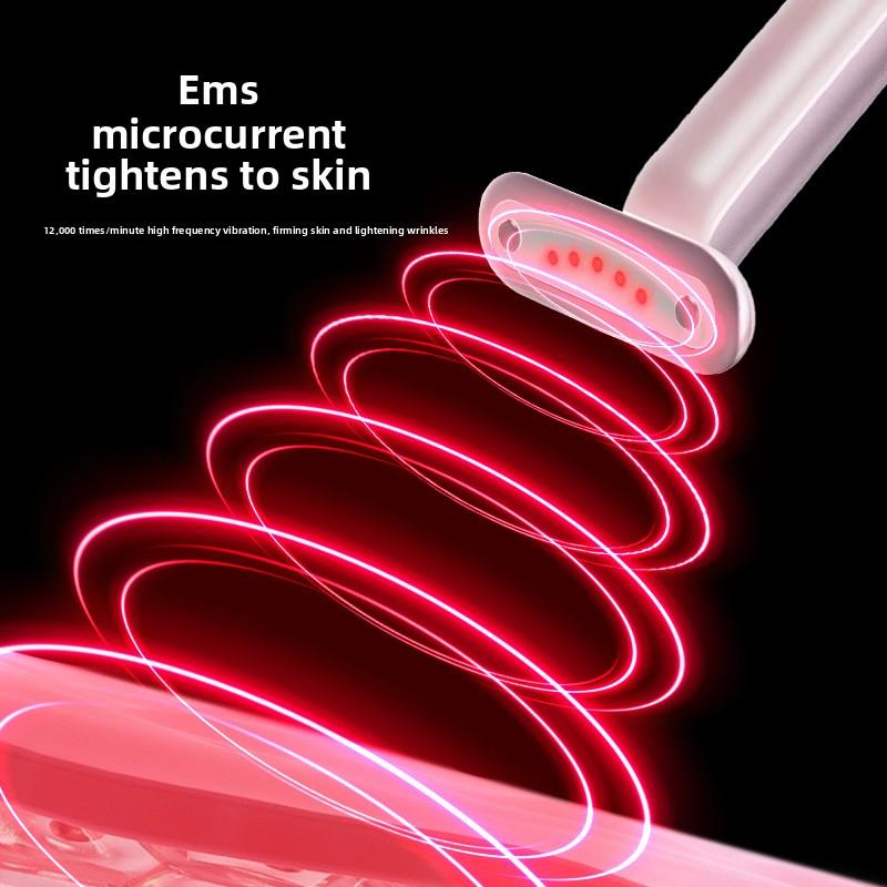 Elektrischer Fairy Stick Introducer EMS Mikrostrom-Lift-Massagegerät Farblicht Kleines Eisen-Augen-Schönheitsinstrument