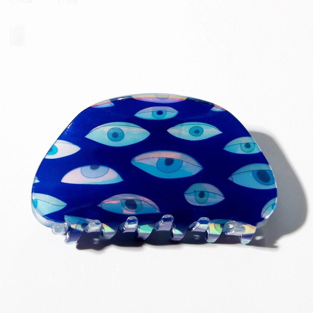 Kroean Style Blue Devil's Eye Shark Clip Hair Clip Blue Demon Eye Hair Claw Cute   Streetwear