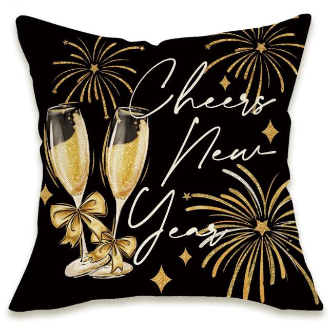 

New Year Countdown Sofa Pillowcase Bedroom Pillow Cover 45*45CM