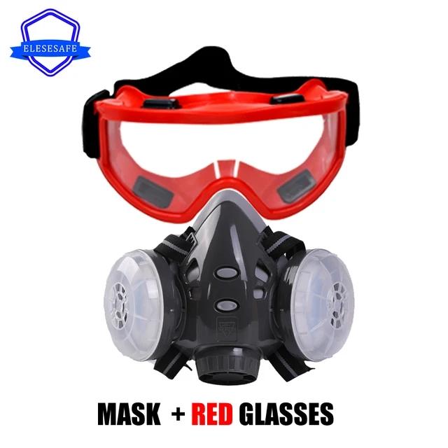 Cotton Filters Half Face Dustproof Respirator Safety Glasses For Daily Haze Carpenter Polishing Safety Protection Work Face Mask