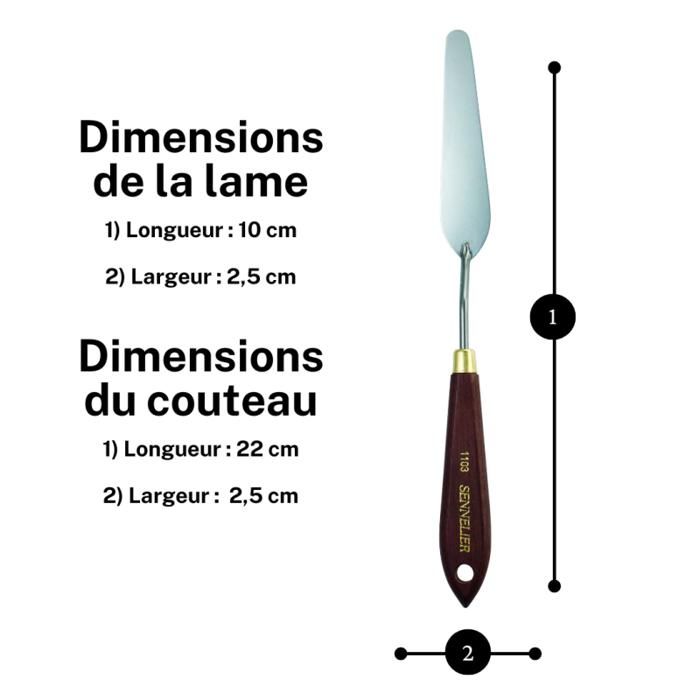 Couteau à peindre - Sennelier - N°1103 - Manche bois - Lame acier