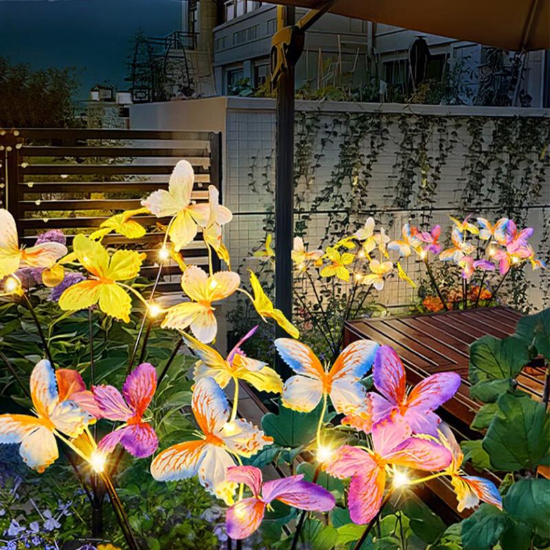 Enpufike LED Solar Butterfly Garden Stake Light
