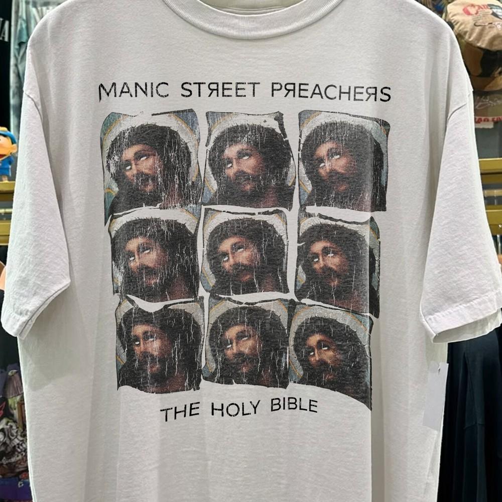 Редкая хлопковая мужская унисекс футболка Manic Street Preachers Все размеры 9D405 XXL