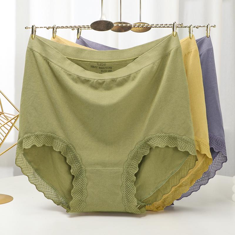 Seamless Panties High Waist Women's Briefs for Weight 100kg Large Size Underpants Solid Color Boyshorts