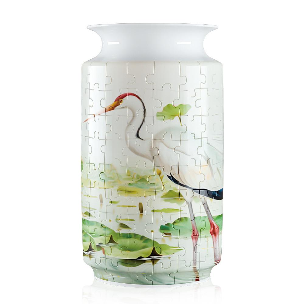 3D Puzzle Vase Panda Flower Porcelain Design Made Plastic Home Decoration and Flower Arrangement House Warming Kids Toys Gifts
