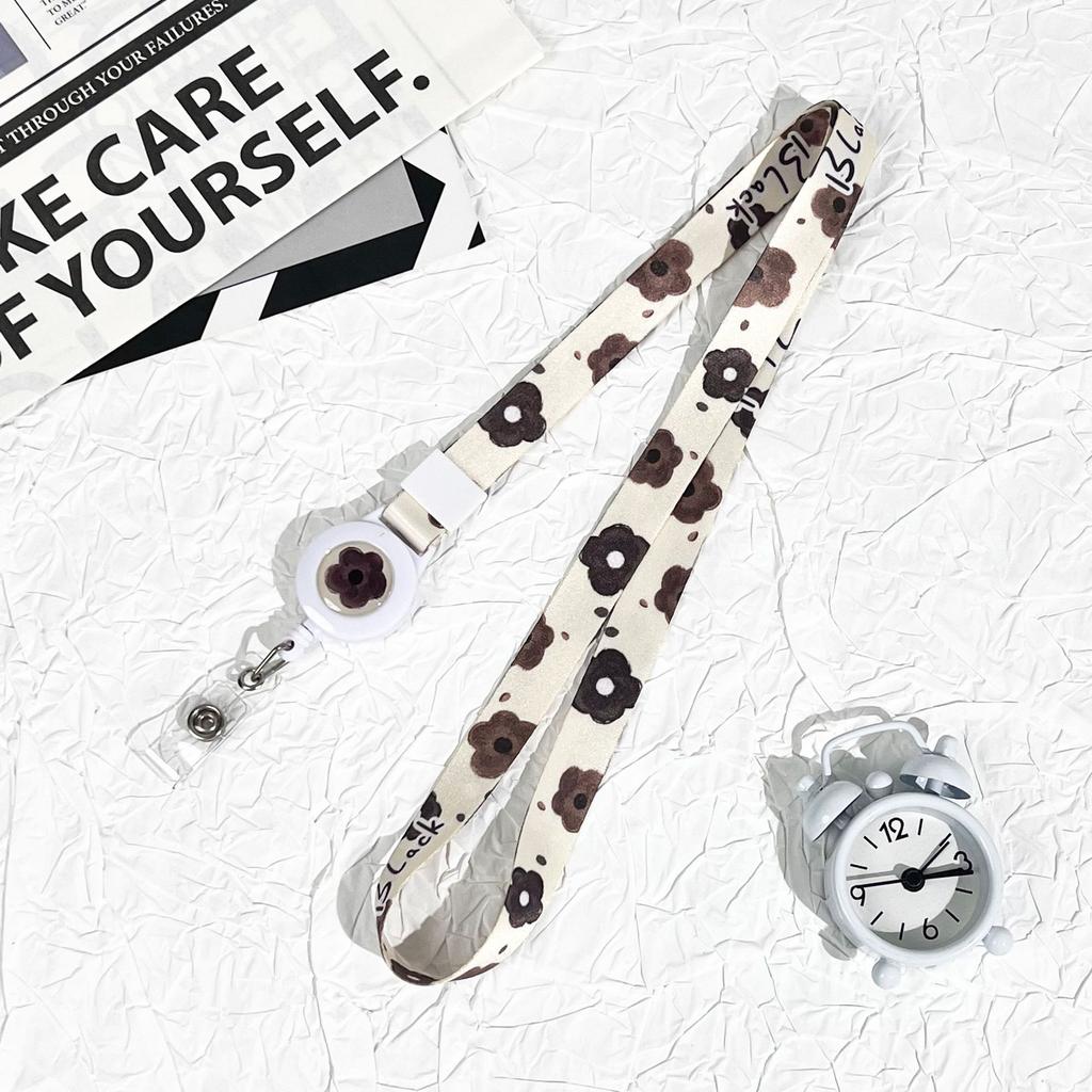 Cartoon Teleskopische Leichtziehbare Schnalle Lanyard Studenten Anti-Verlust Kartenhalter Halsband Langes Seil Arbeits Namensschild Namensschild Lanyard