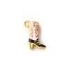 1 Piece 304 Stainless Steel West Cowboy Charms 18K Gold Plated Enamel Boots 3D Pendants For DIY Necklace Jewelry 19mm x 14mm
