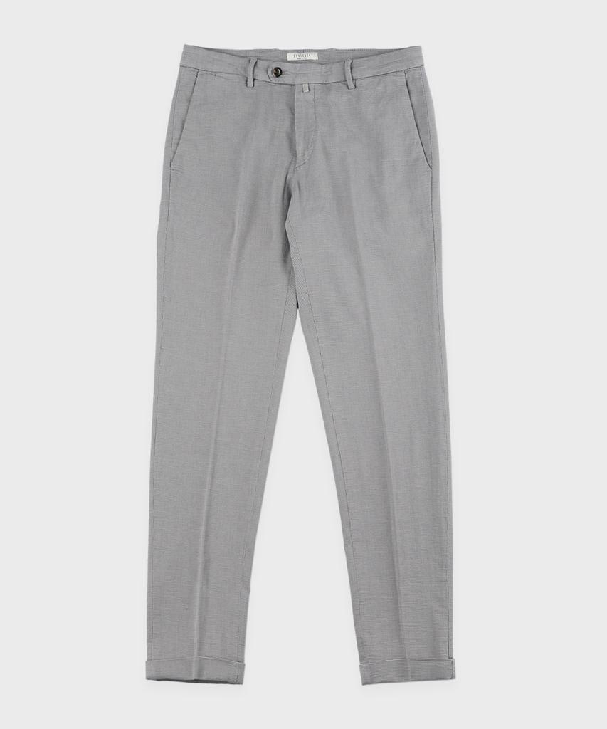 PANICALE Gray Regular Slim Fit Patterned Pants