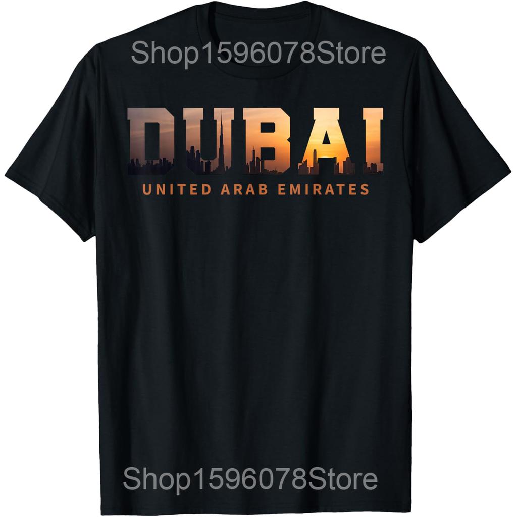 Funny Retro Dubai Souvenir T Shirts Unisex Women Pure Cotton Humor Streetwear Tee Shirt Short Sleeve Unisex Loose Clothing
