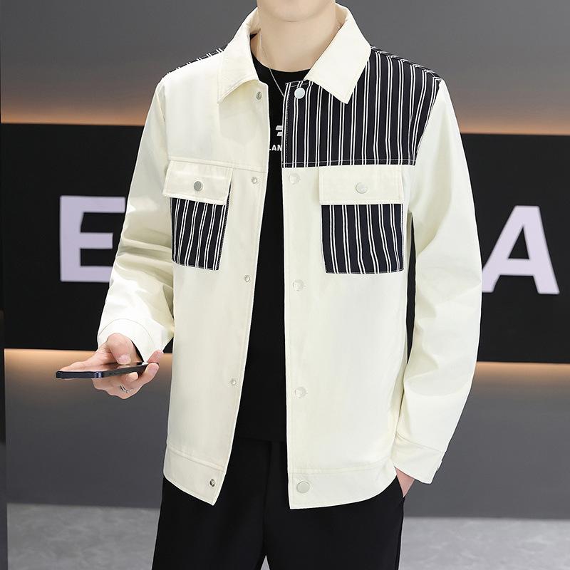 Spring and Autumn Korean Style Slim Men's New Coat Lapel Tops Men's Coats New Jackets Men's Clothing