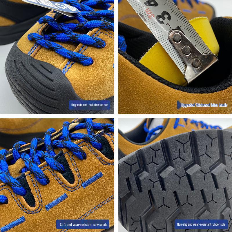 Chic Round Toe Hiking Shoes - Non-Slip, Low-Top Style for Women & Men