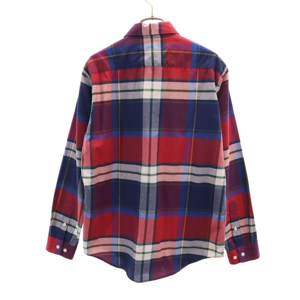 BLACK LABEL CRESTBRIDGE Check Pattern Long Sleeve Shirt M Red Men's Used