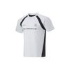 Li Ning Cooling Tea T Quick Dry Color Block Casual Sports Crew Neck Pullover Short Sleeve T-Shirt Men Tops Stone-Gray Black ATSU639-3