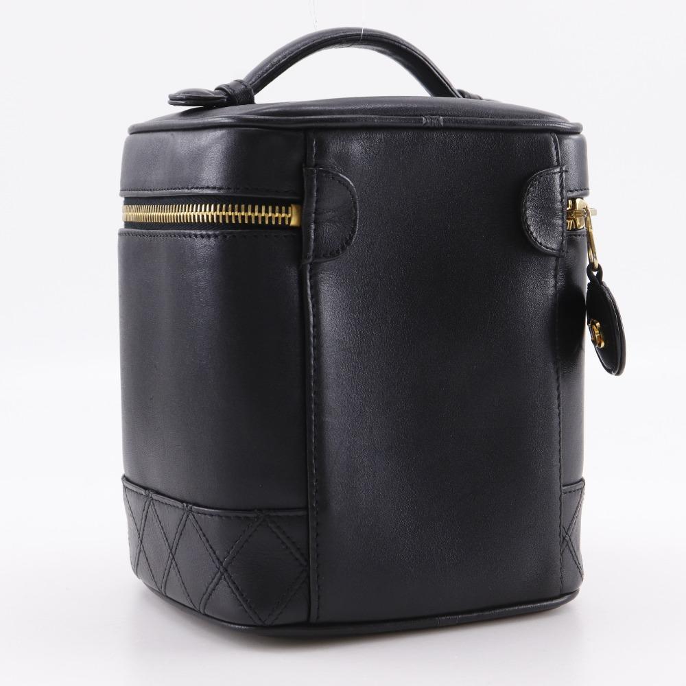 CHANEL Vanity Vanity A01619 Bicolole vintage black Calfskin Women Used