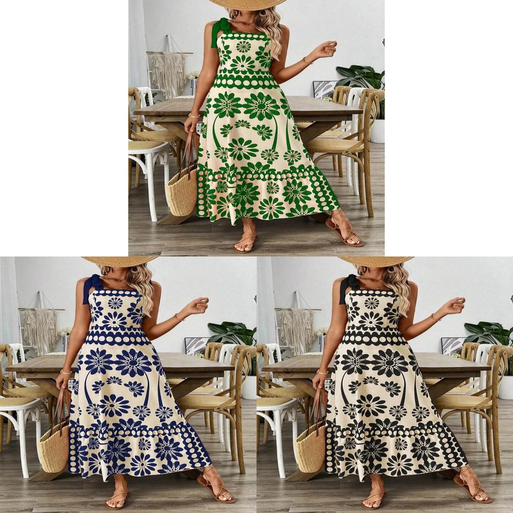 Vintage Art Deco Dress With 3d Print And High Waist For Casual Or Party Wear