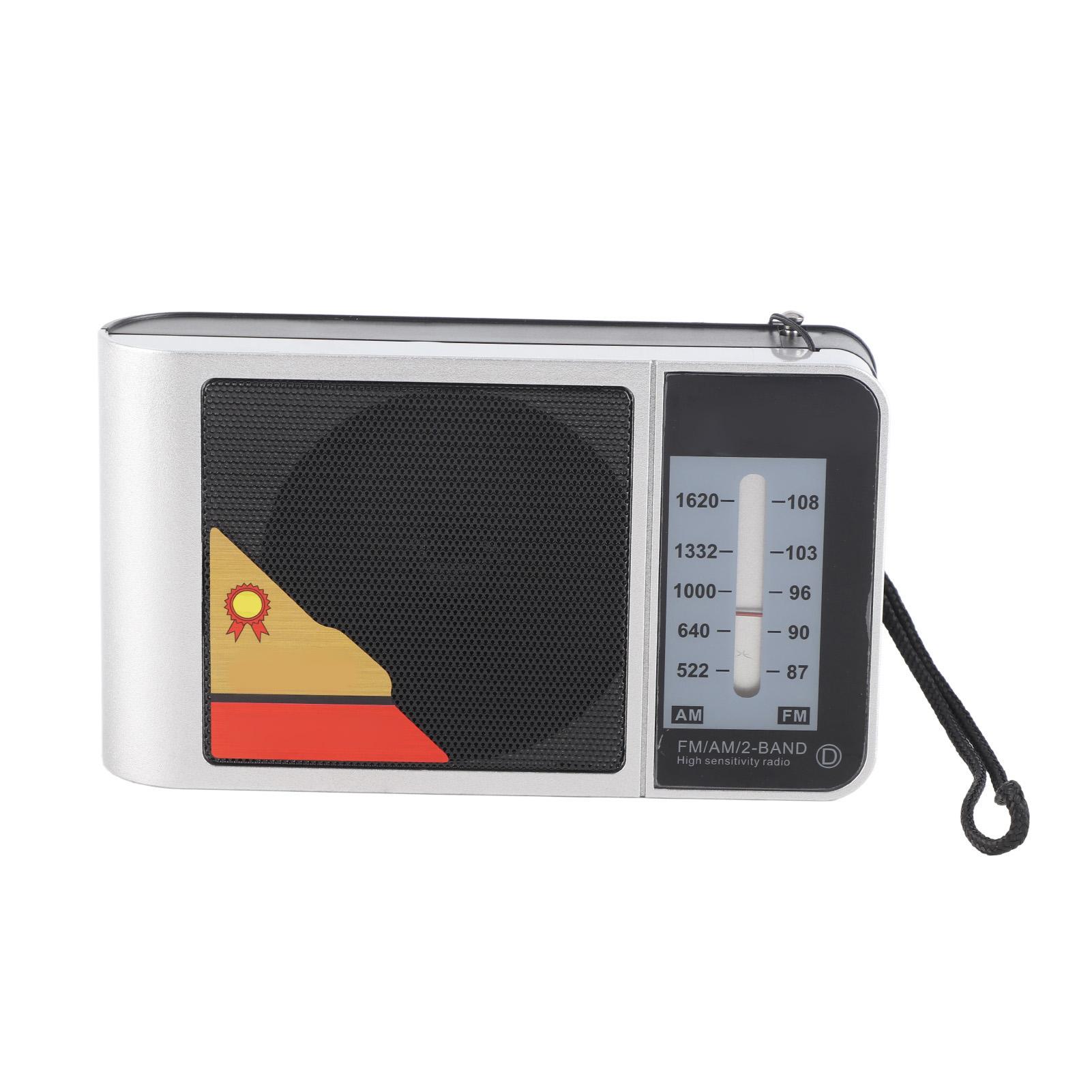 

D‑9902 Портативный радиоприемник Mini FM AM Dual Bands с сильным приемом сигнала, серебристый