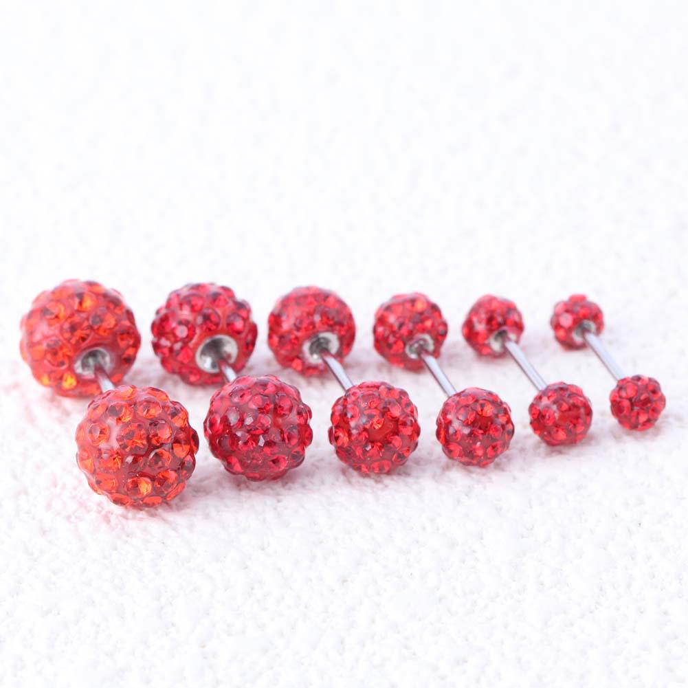 Exquisite Polymer Clay & Titanstahl Kugelstecker Ohrringe 3-8mm - Hochwertiger Ohrschmuck mit Schraubverschluss