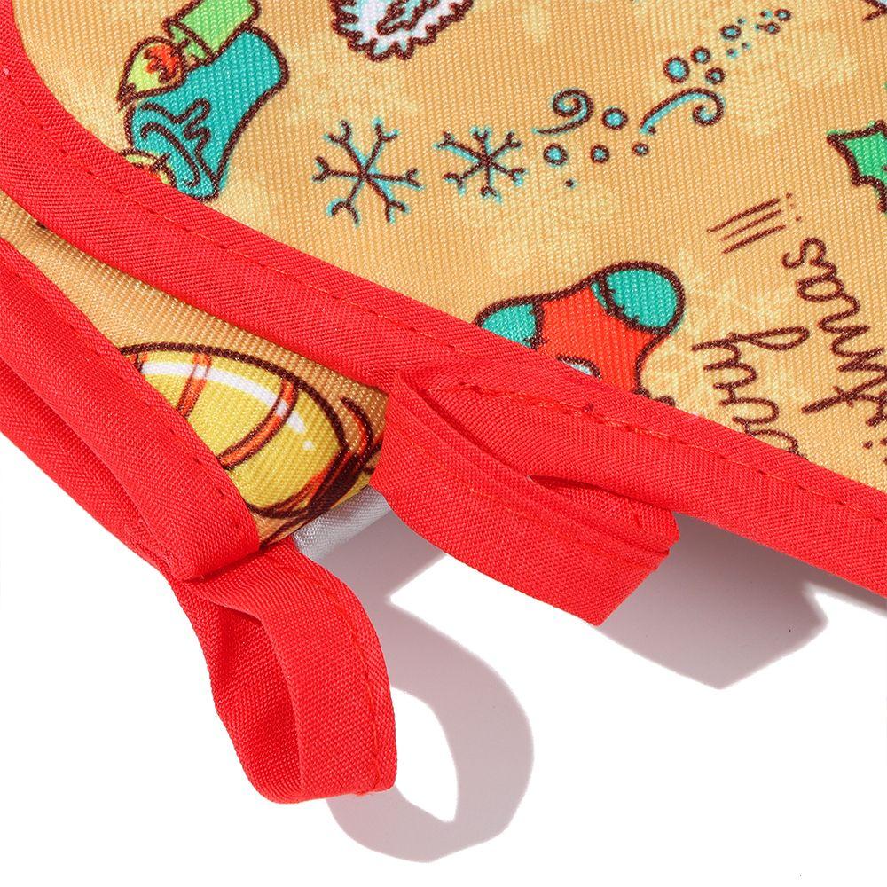 2pcs/set Kitchen Baking Heat Resistant Anti-Hot Pad Oven Mitts Microwave Gloves Kitchen Mat