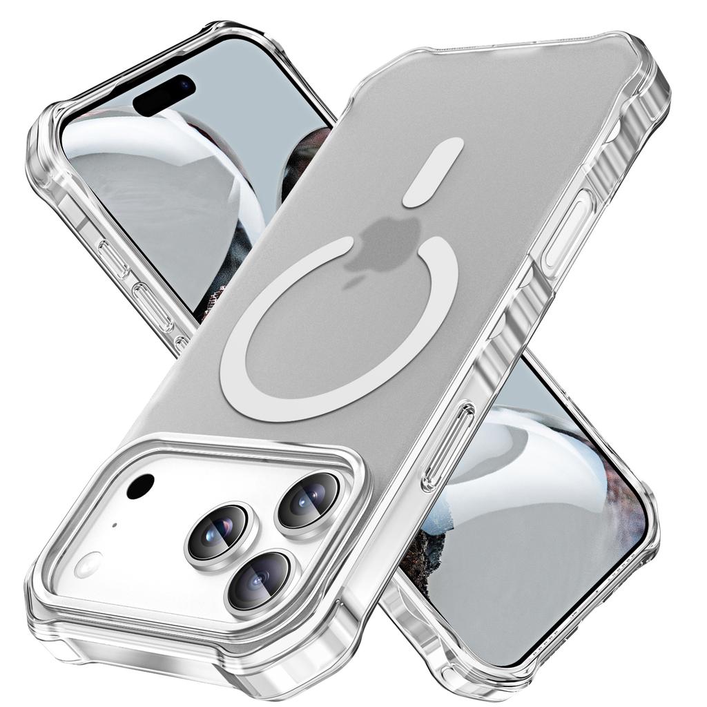 For iPhone 17 Pro Max Case Compatible with MagSafe Small Wavy Edge PC+TPU Phone Cover