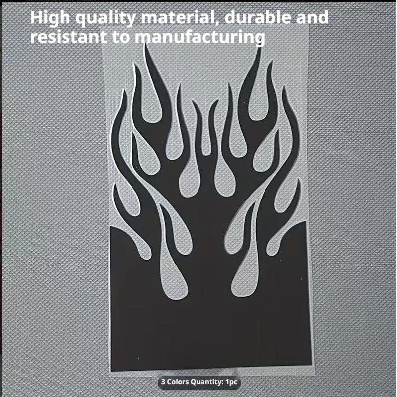 SEAMETAL Waterproof Flame Racing Stripes Reflective Sticker Decal For Motorcycle Electric Scooter Fender Decoration