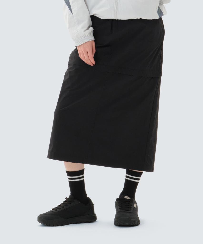 SNOWPEAK APPAREL Lightweight Taslan Detachable Skirt (S26Mwlsk55) Black