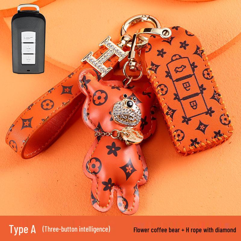 High-End Key Case for Mitsubishi Outlander, ASX, Eclipse Cross, and Pajero Sport.