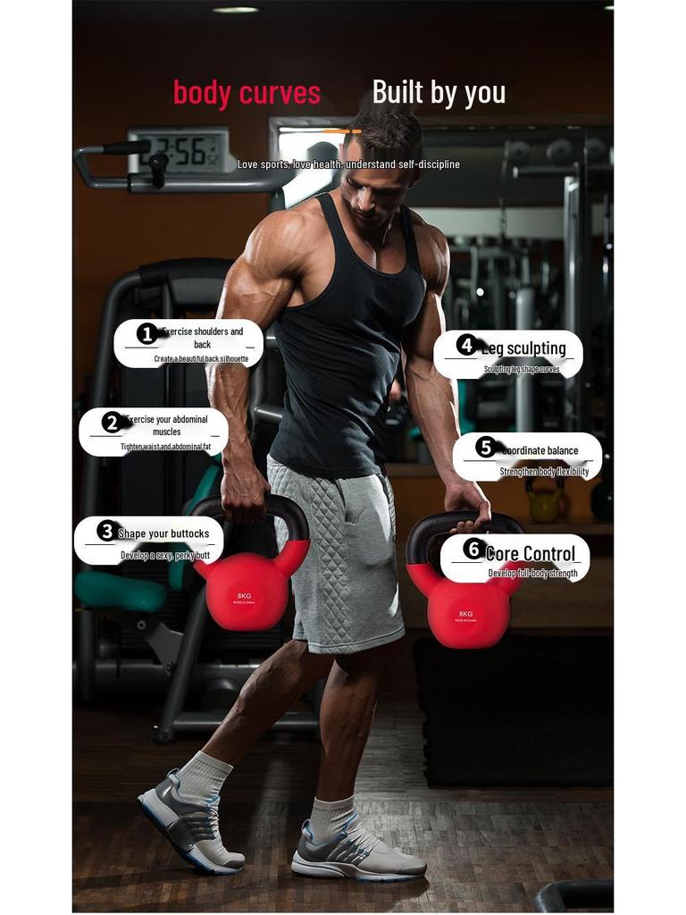 Kettlebell Fitnessowy dla Kobiet do Domu: Ćwiczenia z hantlami, Unoszenie pośladków, Przysiady i Trening siłowy