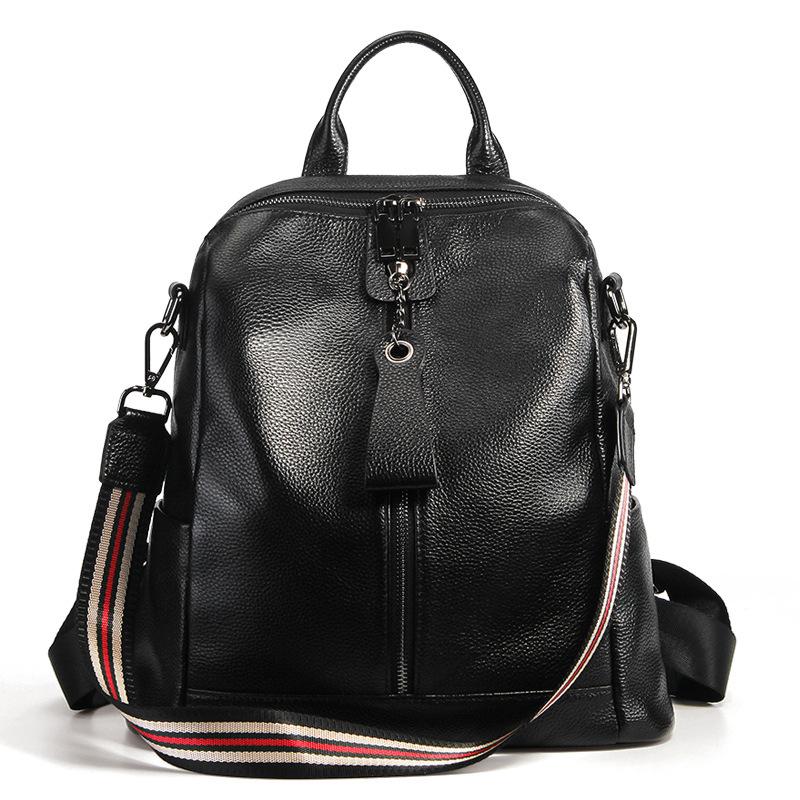 Women's Fashionable and Versatile Leather Backpack, Top Layer Cowhide, High-end Feel, Large Capacity Backpack for Women