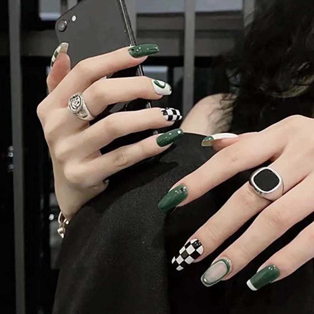 Lattice Checker Board Nail Art Stickers Checkerboard Nail Stickers Nail Foils Nail Art Decorations