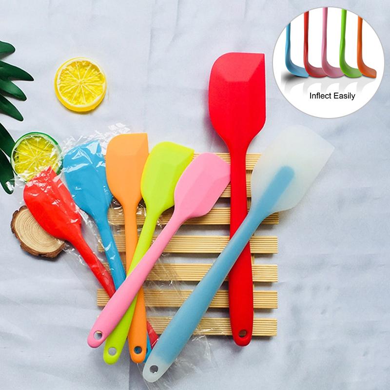 Spatulă din silicon antiaderentă, rezistentă la căldură, fără sudură, uneltă pentru răzuit prăjituri