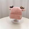 Infants and Toddlers Knitted Wool Hat Autumn and Winter Children's Christmas Antlers Thickened Warm Hat Ear Protector Pullover Hat 2080-1