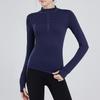 Women's High Elastic Half-Zip Long Sleeve Training Top