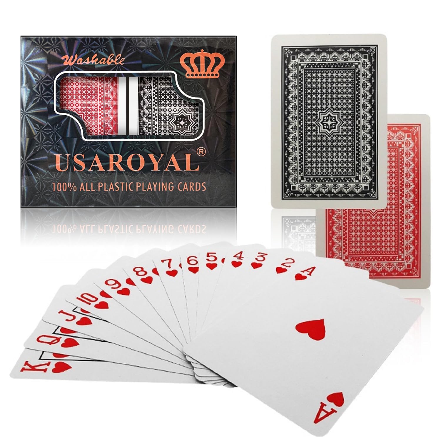 

Игральные карты GlowTact из водонепроницаемого пластика Poker Event Magic Party [Набор 2] (Черный ящик)