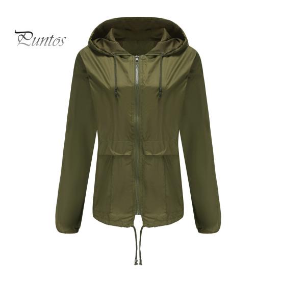 

Женская уличная куртка-дождевик из сетки, тонкое свободное покройное повседневное пальто для кемпинга, пешего туризма, с капюшоном и подкладкой, водонепроницаемая ветровка с карманами S армия зеленый