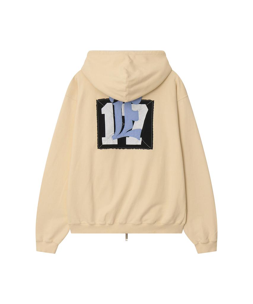Eeut Eeut Patch Sweat Zip-Up / Cream