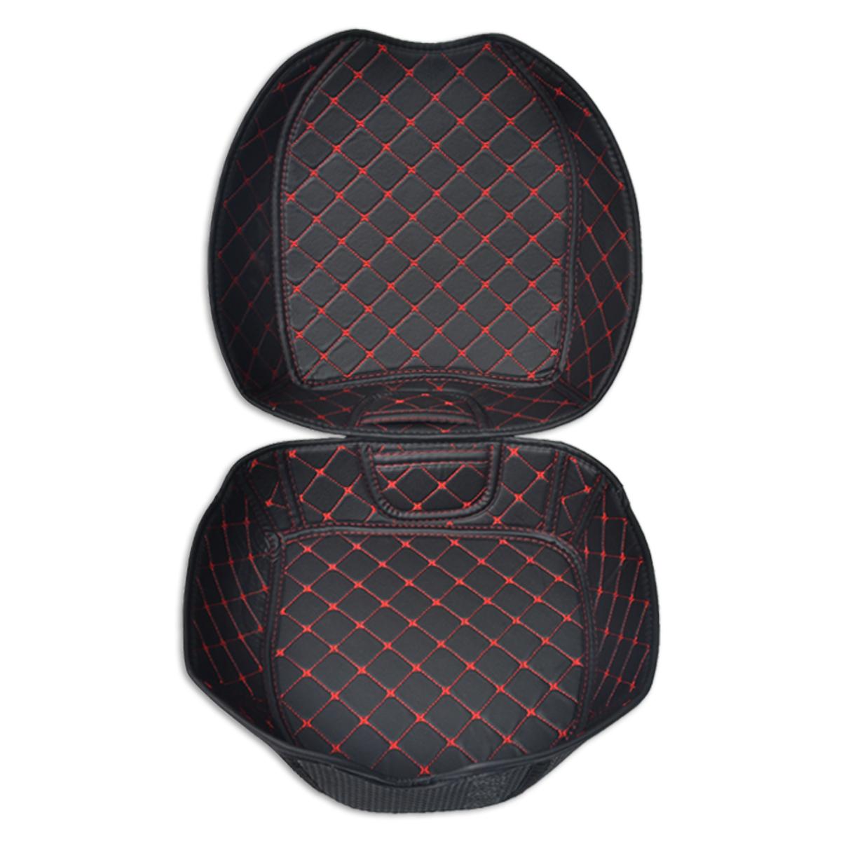 1PC Rear trunk lining, universal motorcycle trunk with added storage toolbox and rear trunk красный